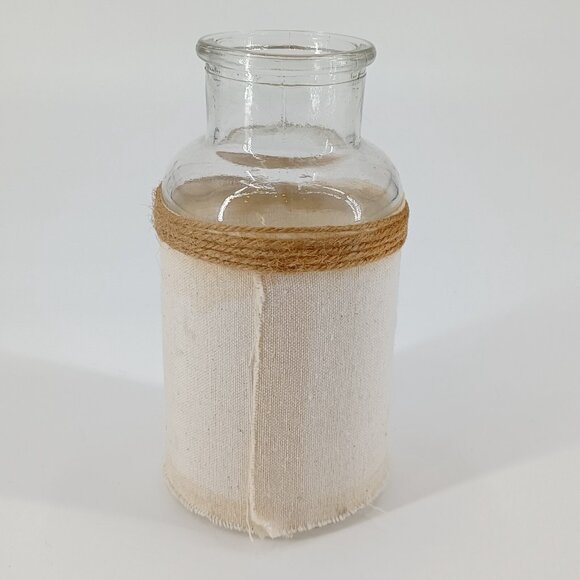 Life is a Journey Bottle With Burlap Wrap & Twine Cottagecore Home Decor Glass - Picture 6 of 11